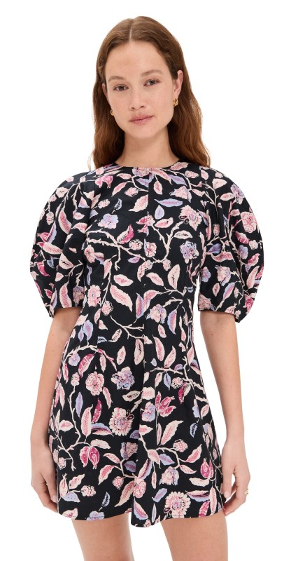 Apiece Apart Bettina Mini Dress Garden Floral Midnight