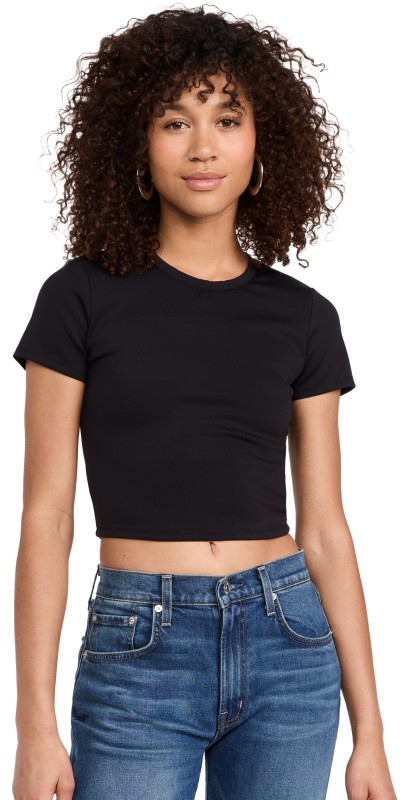 Good American Sculpt Tee Shirt Black001