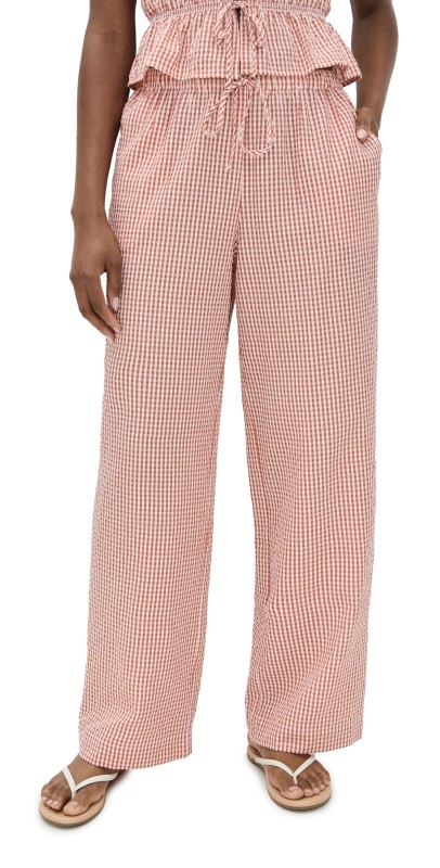 WAYF Nina Pants Clay Seersucker