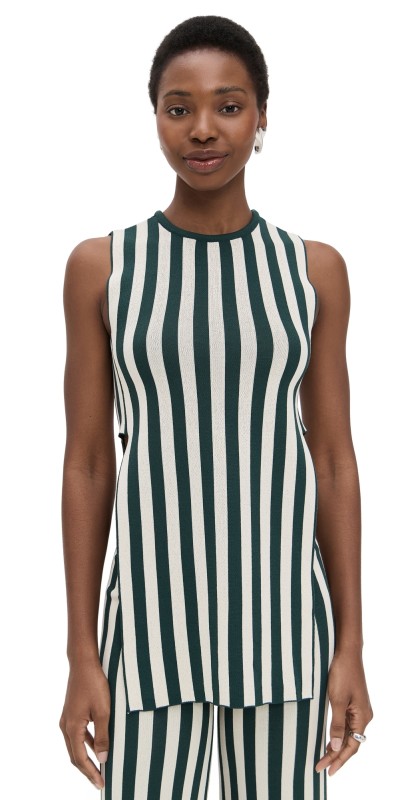 SIMONMILLER Canoga Knit Top Gummy Green/Ecru