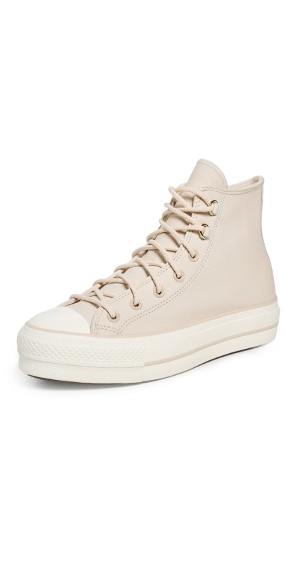 Converse Chuck Taylor All Star Lift Platform Glam Sneakers Light Dune/Egret