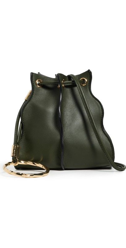 Ulla Johnson Adria Pleated Wave Pochette Militair