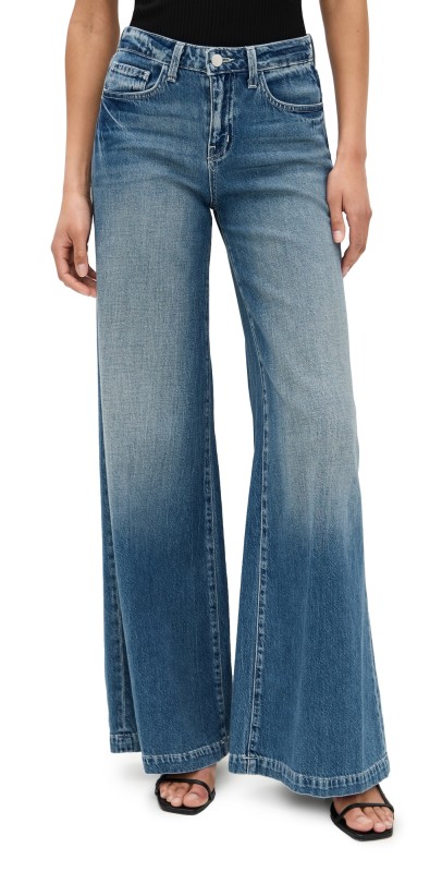 L'AGENCE Quincy High Rise Wide Leg Jeans Lynwood