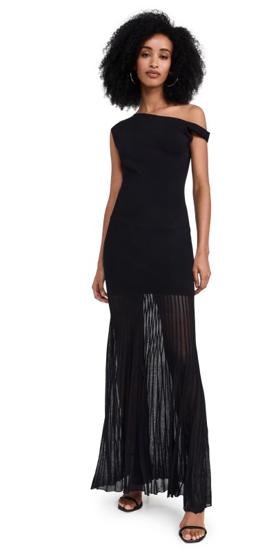 SIR. Indigo Twist Dress Black