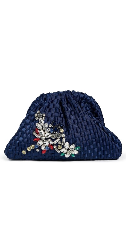 Maria La Rosa Crystal Mini Game Clutch Inchiostro