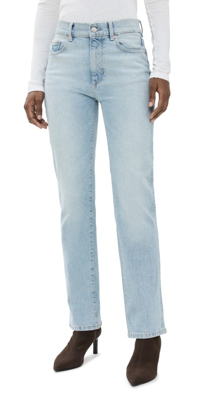 DL1961 Patti Straight High Rise Vintage Ankle Jeans Aruba Cuffed (Vintage)