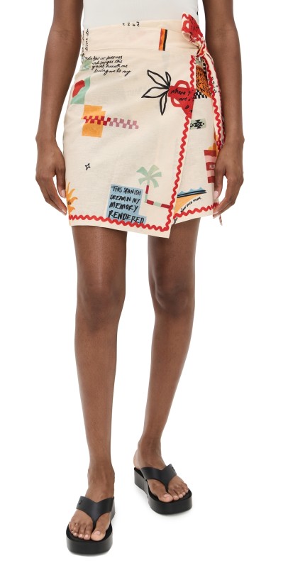 Never Fully Dressed Poema Mini Jaspre Skirt Cream