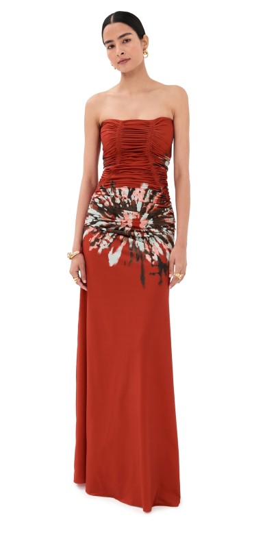 Silvia Tcherassi Collins Dress Burnt Flower