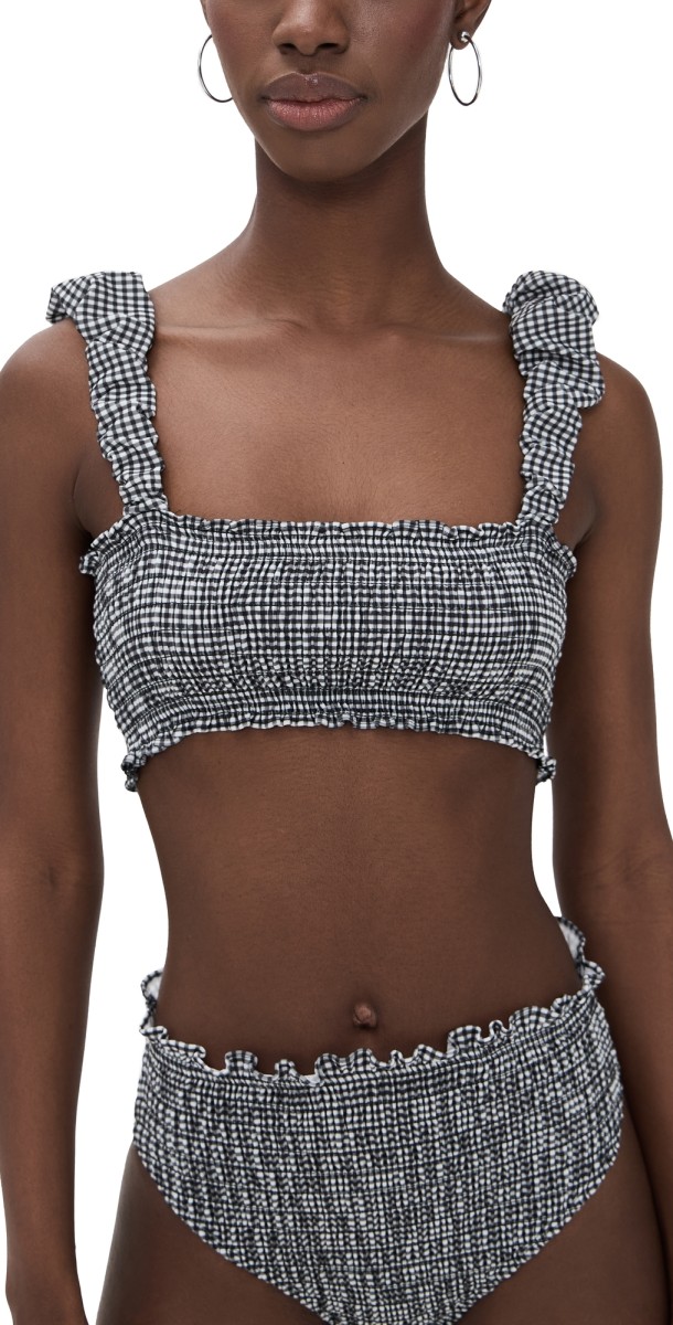 Sea Neci Gingham Bikini Top Multi
