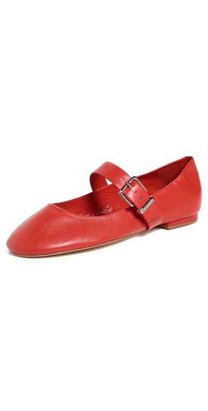 Cinq à Sept Sofia Mary Jane Flats Cardinal