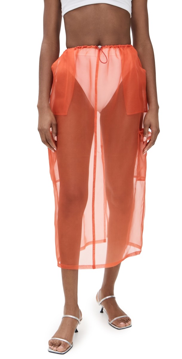 Fe Noel Organza Cargo Skirt Fuego