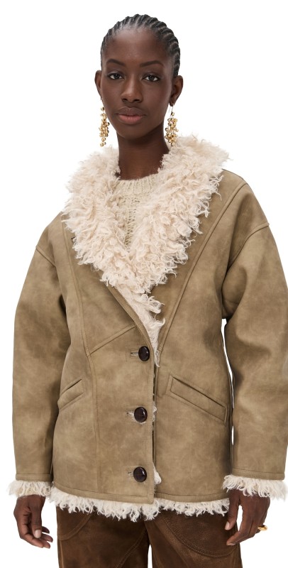 Isabel Marant Étoile Clea Coat Taupe