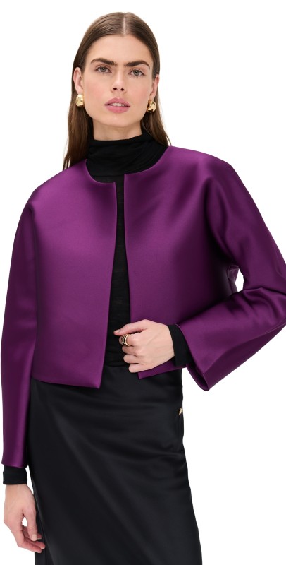 Leset Bobbi Crop Jacket Aubergine
