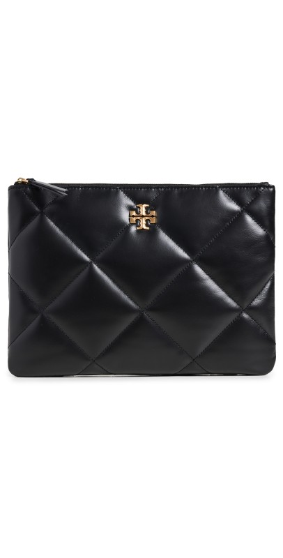 Tory Burch Kira Diamond Quilt Pouch Black