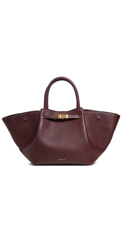 DeMellier The Midi New York Tote Burgundy Small Gra
