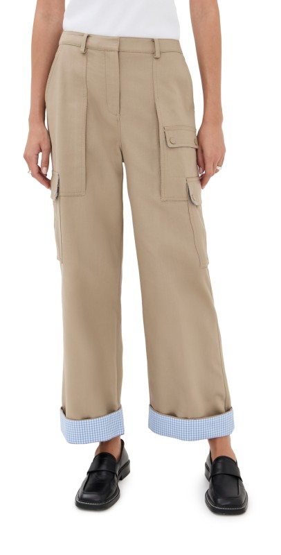 3.1 Phillip Lim Utility Cargo Pants with Combo Cuff Praline Multi