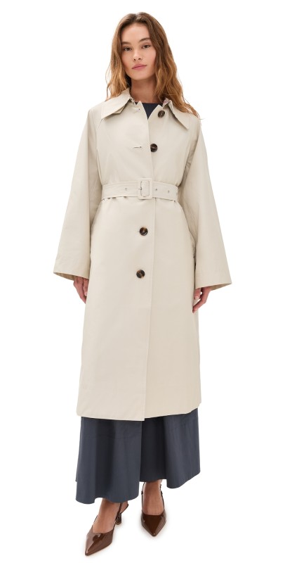 Barbour Robyn Showerproof Trench Coat Mist/Hessian Tartan