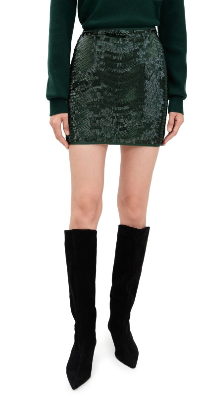 Susana Monaco Swirl Sequin Mini Skirt Cyprus