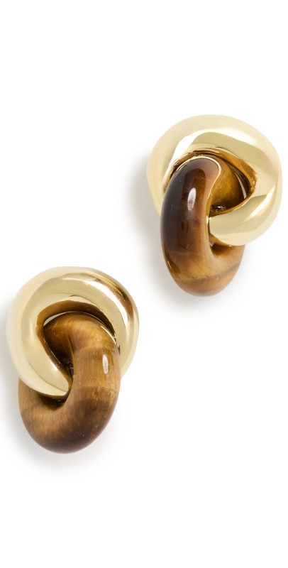 SHASHI Supernova Studs Gold/Tortois