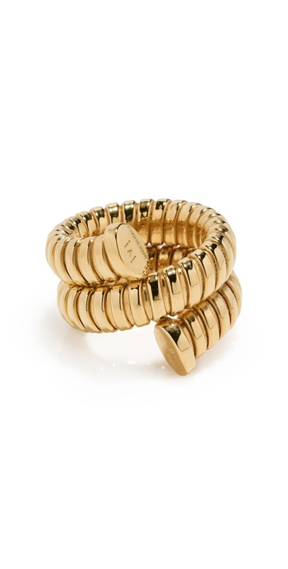 IVI Los Angeles Gaia Triple Twist Rings Yellow Gold