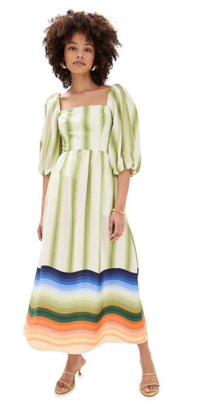 Dress To Midi Tricoline Dress Resort Print