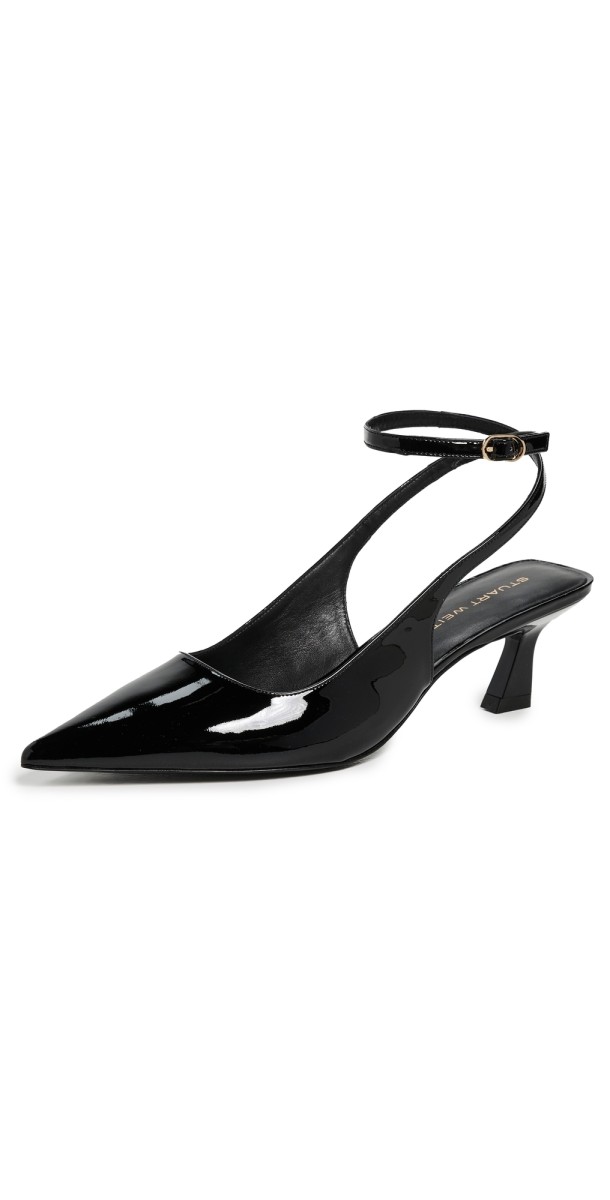 Stuart Weitzman Vinnie Strap Pumps 50mm Black