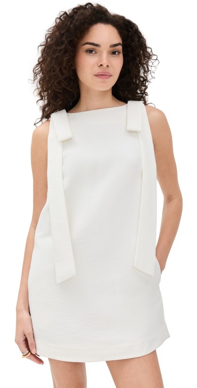 ALIGNE Fern Bow Tie Mini Dress White