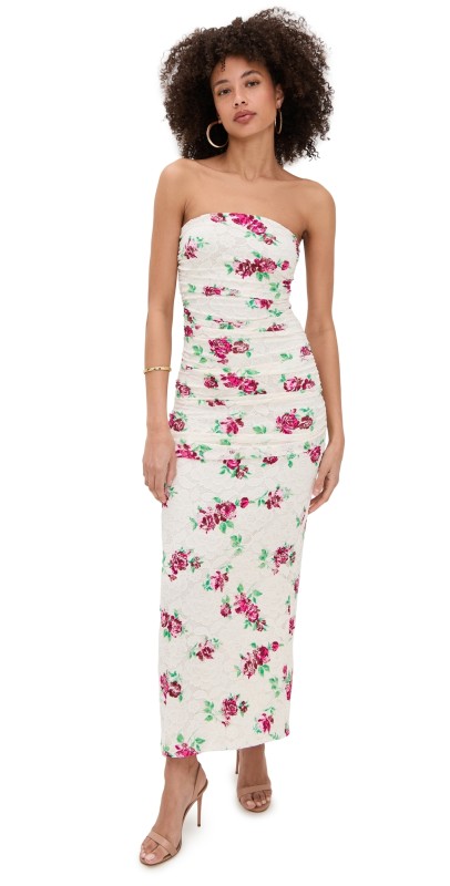 AFRM Marlo Crochet Lace Dress Romance Rose