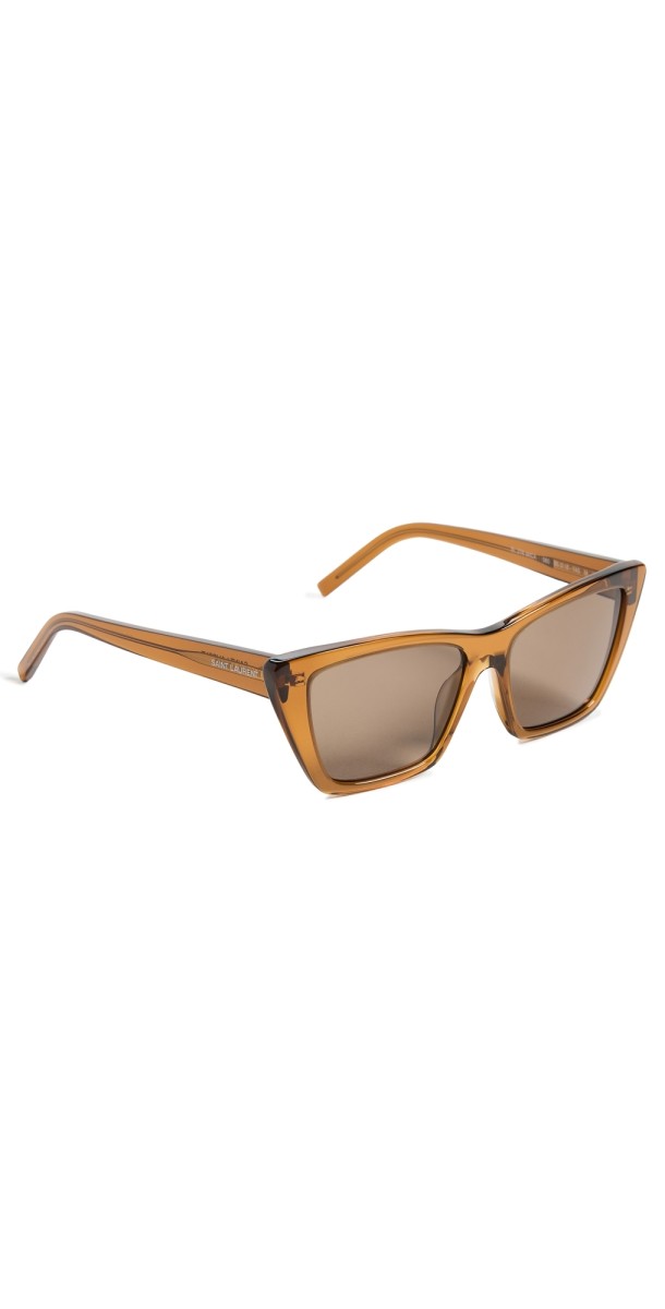 Saint Laurent SL 276 MICA Sunglasses Brown-Brown-Brow