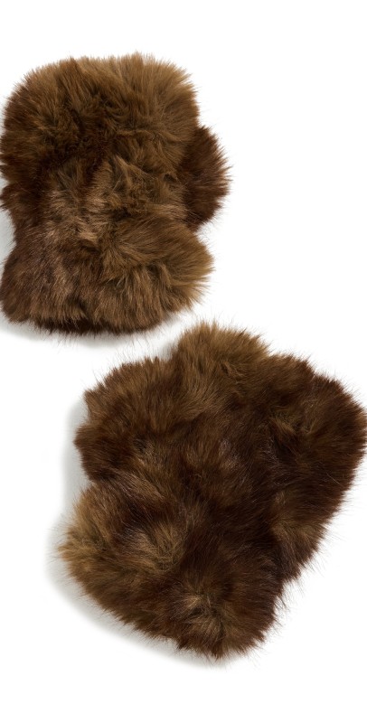Apparis Ariel Mink Fingerless Gloves Mink
