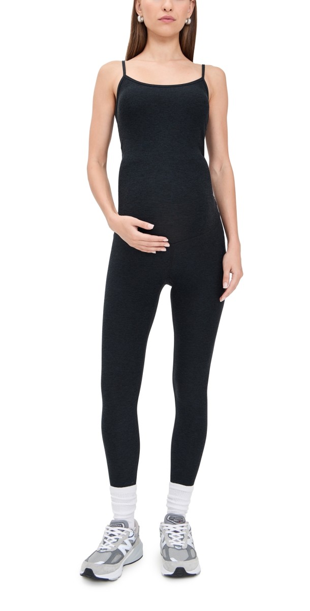 Beyond Yoga Spacedye Uplevel Maternity Jumpsuit Darkest Night