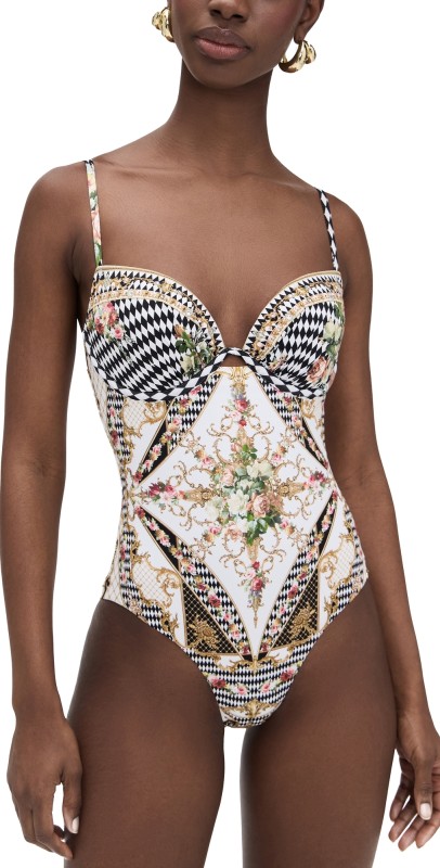 Camilla Continuous Wire Moulded Bra One Piece Swimsuit Rococo Glow
