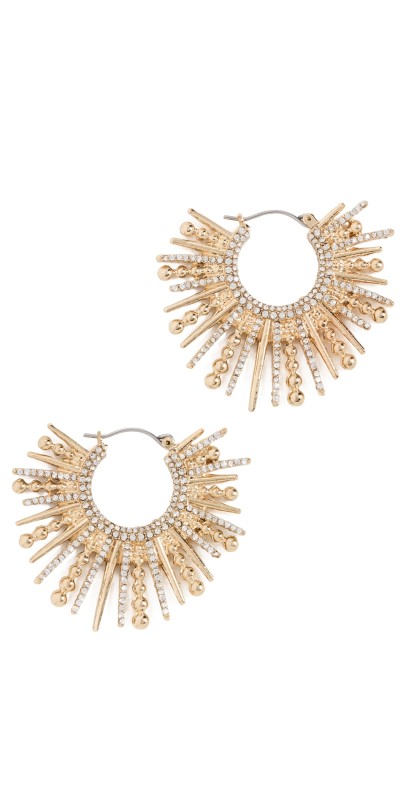 BaubleBar Jaskamal Earrings Clear/Gold