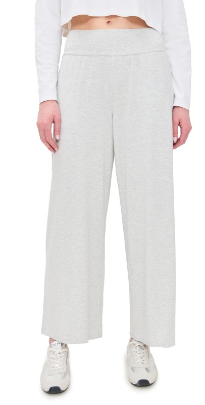 Sweaty Betty Modal Wide Leg Pants Light Grey Marl