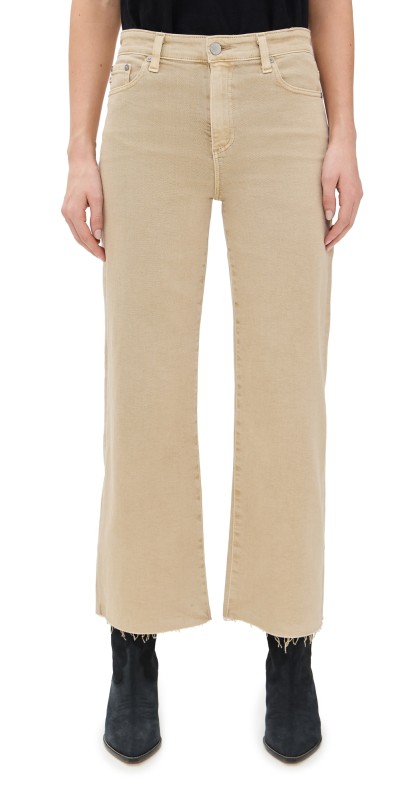 AG Saige Wide Leg Crop Jeans Sulfur Pumice