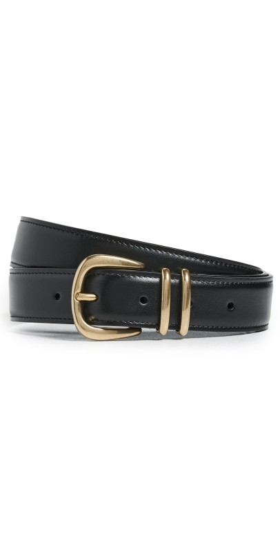 A. L.C. Carson Belt Black/Light Gold