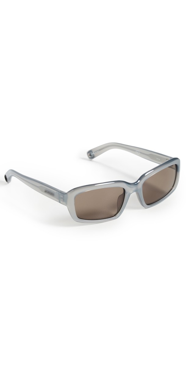 Jacquemus Marino Sunglasses Metallic Grey/Matte Black/Grey