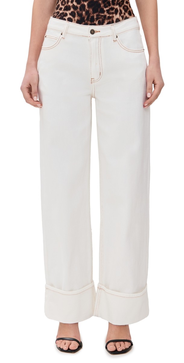 Lioness Top Model Cuffed Jeans Porcelain