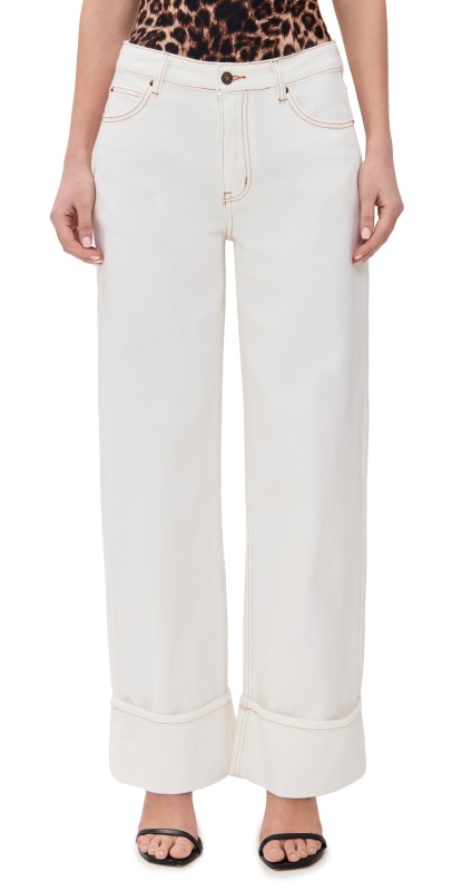 Lioness Top Model Cuffed Jeans Porcelain