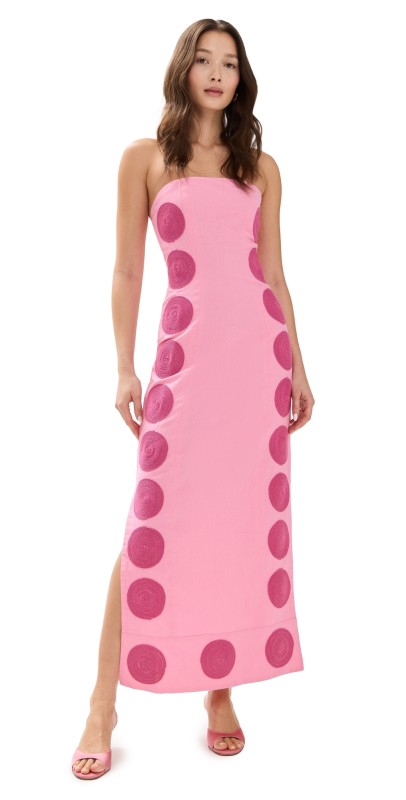 The Wolf Gang Filipa Embroidered Maxi Dress Floss