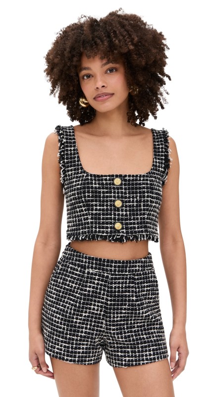 L'AGENCE Maylin Bralette Top Black/Ecru
