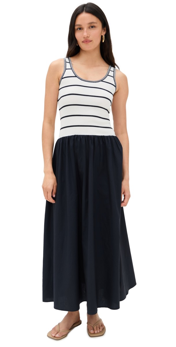 Moon River Navy Midi Dress Navy