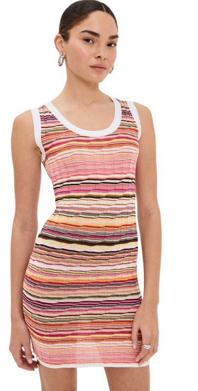 Missoni Sleeveless Short Dress Multicolor Pink Tones