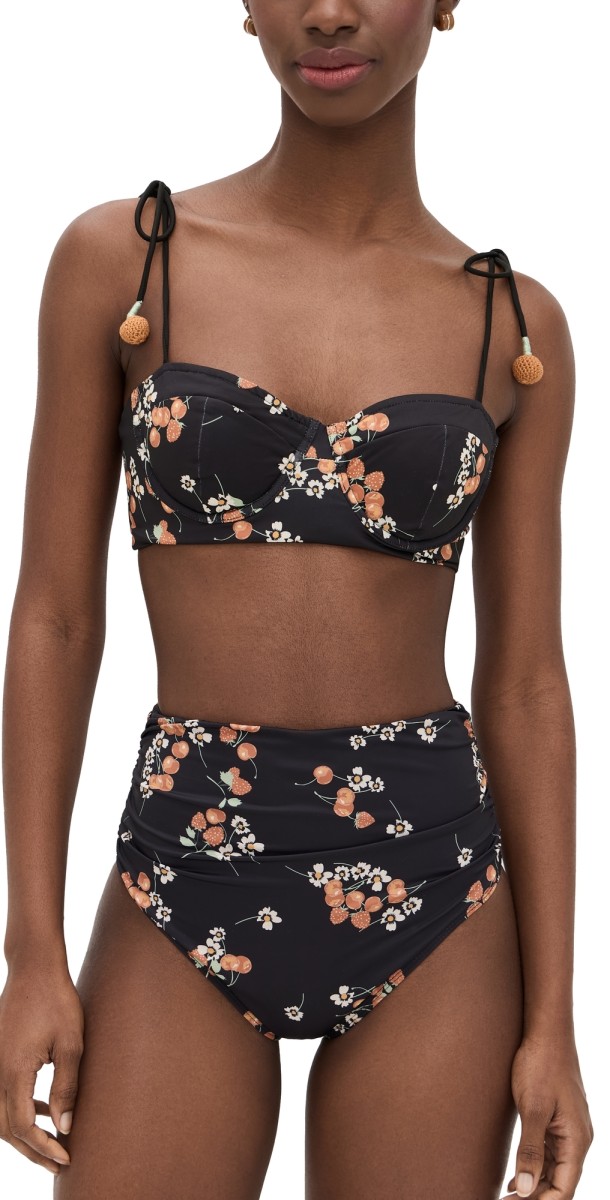 Sea Cerise Cherry Bustier Swim Top Multi