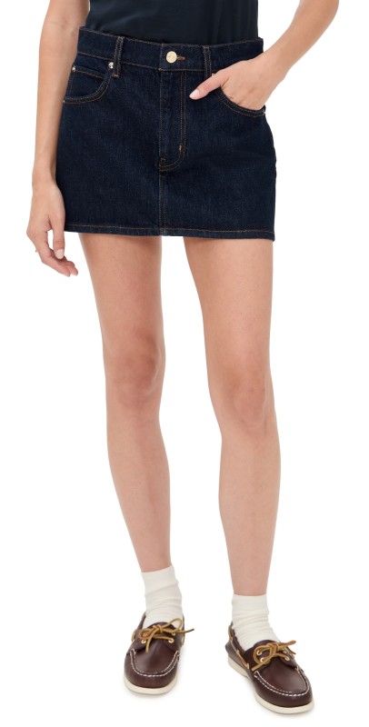 FRAME The Mini Skirt Rinse
