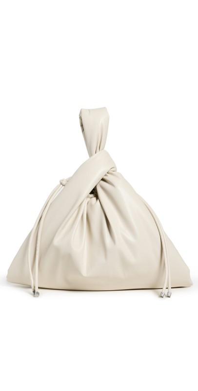 Nanushka Jen Drawstring Large Bag Chalk