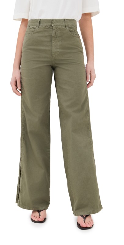 HALFBOY Zipped Wide Pants Tea Leaf