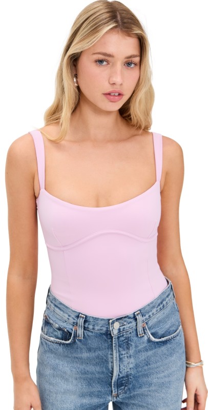 Good American Scuba Sweetheart Tank Thong Bodysuit Flora002