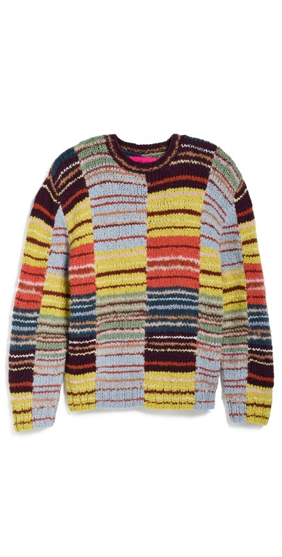 The Elder Statesman Unisex Patchwork Scrap Crew Pullover Patchwork Multi
