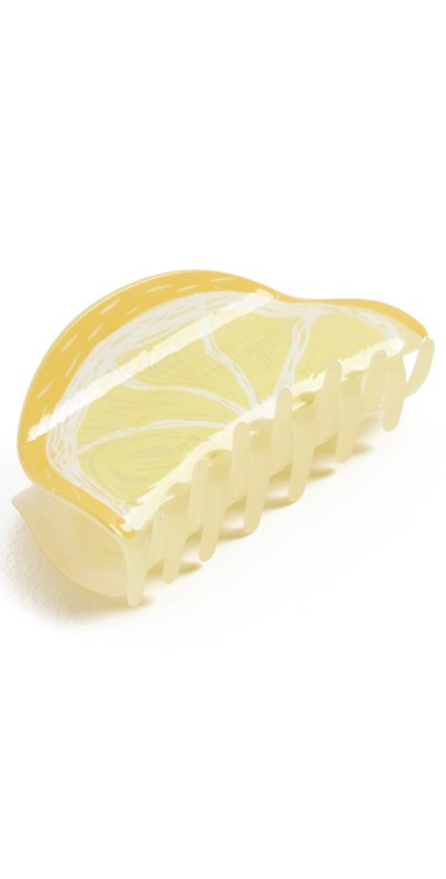 By Adina Eden Lemon Slice Hair Claw Clip Yellow